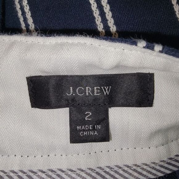 J. Crew high rise striped cropped pants size 2 - Picture 4 of 5